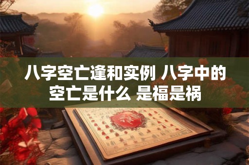 八字空亡逢和实例 八字中的空亡是什么 是福是祸