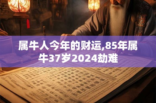 属牛人今年的财运,85年属牛37岁2024劫难
