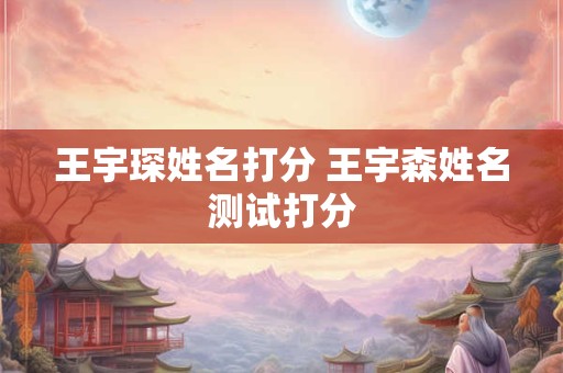 王宇琛姓名打分 王宇森姓名测试打分