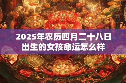 2025年农历四月二十八日出生的女孩命运怎么样