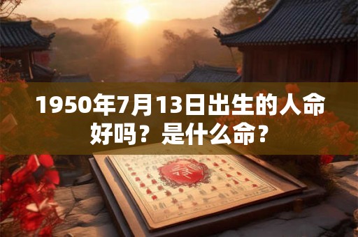 1950年7月13日出生的人命好吗？是什么命？