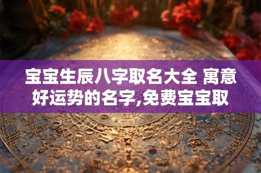 宝宝生辰八字取名大全 寓意好运势的名字,免费宝宝取名字大全生辰八字