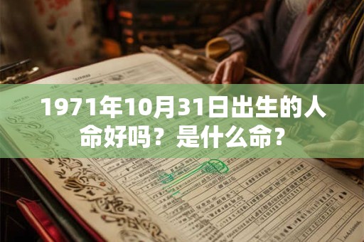 1971年10月31日出生的人命好吗？是什么命？