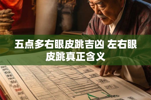 五点多右眼皮跳吉凶 左右眼皮跳真正含义