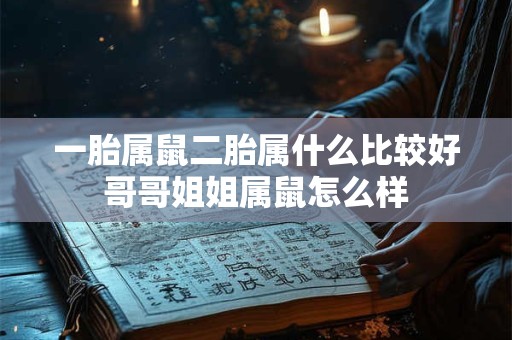 一胎属鼠二胎属什么比较好哥哥姐姐属鼠怎么样 一胎属鼠二胎属什么比较好哥哥姐姐属鼠怎么样