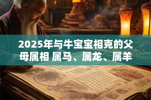 2025年与牛宝宝相克的父母属相 属马、属龙、属羊