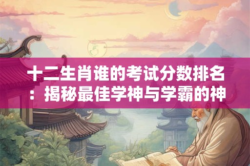 十二生肖谁的考试分数排名：揭秘最佳学神与学霸的神秘面纱！