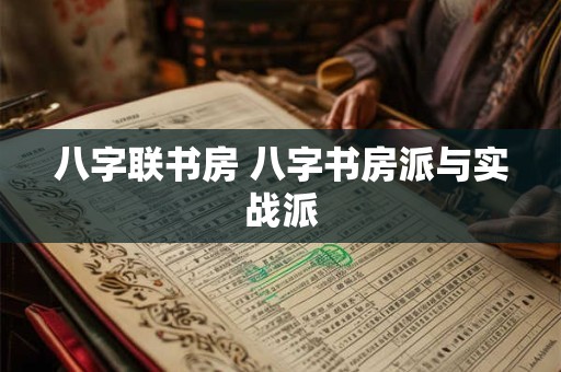 八字联书房 八字书房派与实战派