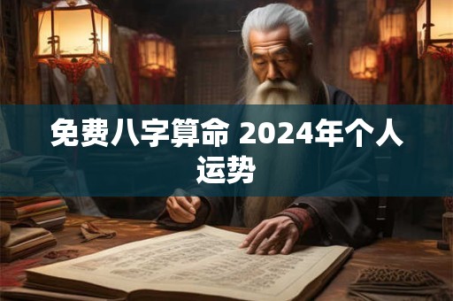 免费八字算命 2024年个人运势