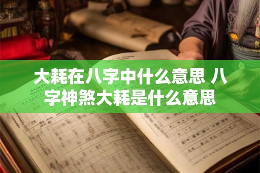 大耗在八字中什么意思 八字神煞大耗是什么意思