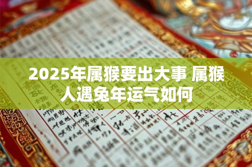 2025年属猴要出大事 属猴人遇兔年运气如何