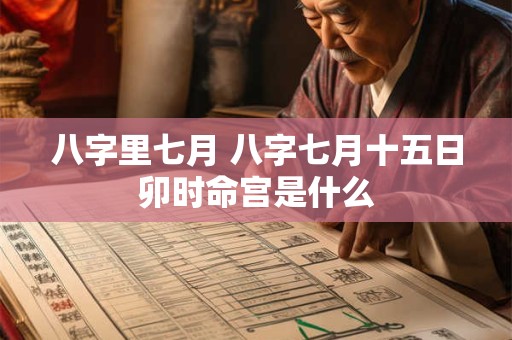 八字里七月 八字七月十五日卯时命宫是什么