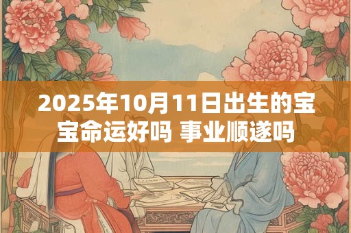 2025年10月11日出生的宝宝命运好吗 事业顺遂吗