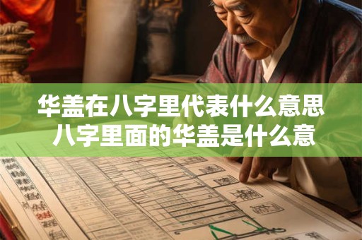 华盖在八字里代表什么意思 八字里面的华盖是什么意思