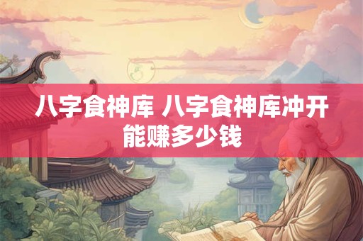 八字食神库 八字食神库冲开能赚多少钱