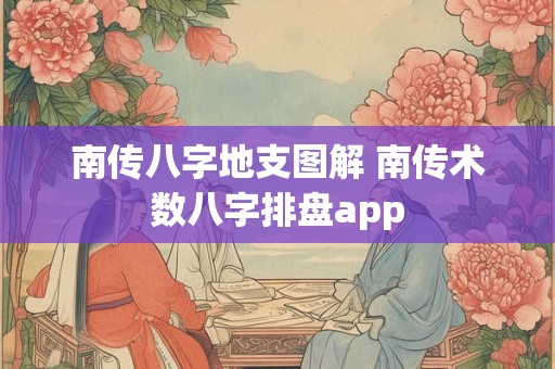 南传八字地支图解 南传术数八字排盘app