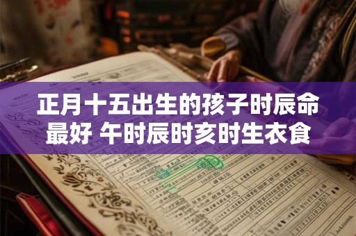 正月十五出生的孩子时辰命最好 午时辰时亥时生衣食无忧
