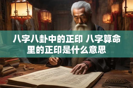 八字八卦中的正印 八字算命里的正印是什么意思