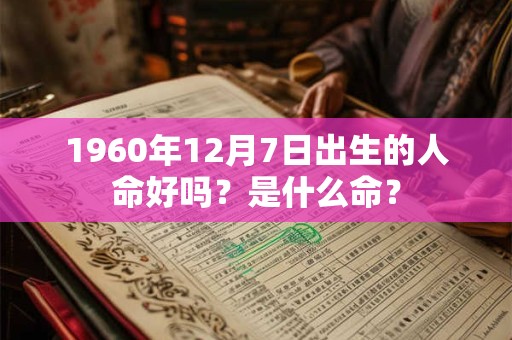 1960年12月7日出生的人命好吗？是什么命？