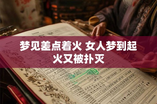 梦见差点着火 女人梦到起火又被扑灭