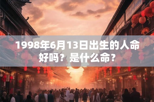 1998年6月13日出生的人命好吗？是什么命？