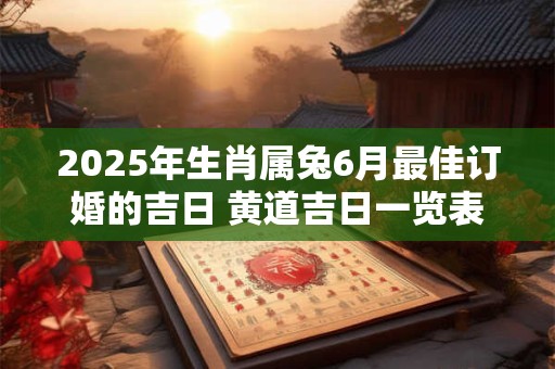 2025年生肖属兔6月最佳订婚的吉日 黄道吉日一览表