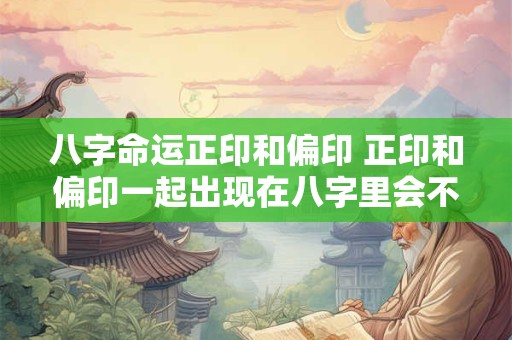八字命运正印和偏印 正印和偏印一起出现在八字里会不会破局