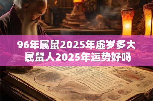 96年属鼠2025年虚岁多大 属鼠人2025年运势好吗