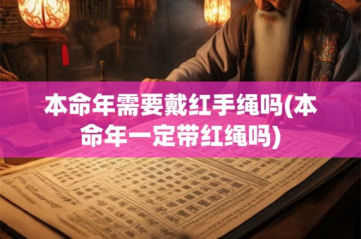 本命年需要戴红手绳吗(本命年一定带红绳吗)