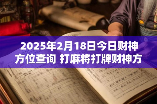 2025年2月18日今日财神方位查询 打麻将打牌财神方位！