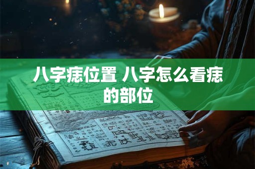 八字痣位置 八字怎么看痣的部位