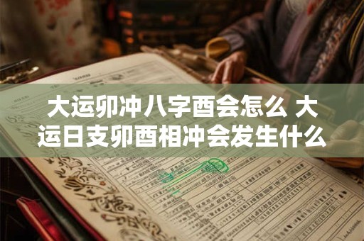 大运卯冲八字酉会怎么 大运日支卯酉相冲会发生什么