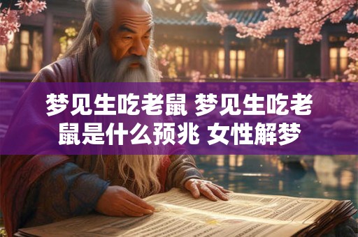 梦见生吃老鼠 梦见生吃老鼠是什么预兆 女性解梦