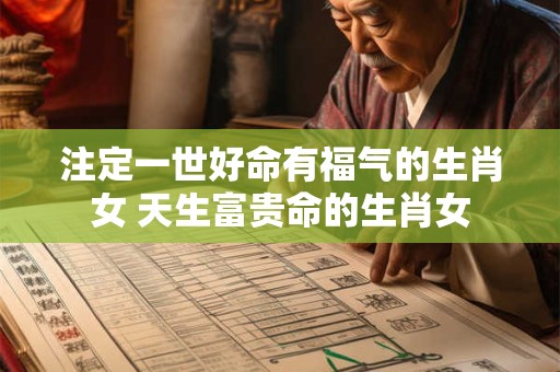 注定一世好命有福气的生肖女 天生富贵命的生肖女