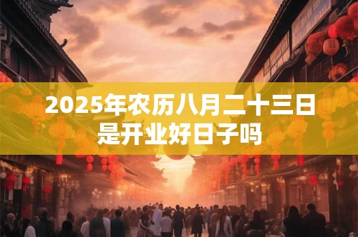 2025年农历八月二十三日是开业好日子吗 2025年农历八月二十三日是开业好日子吗