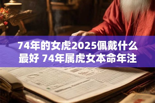 74年的女虎2025佩戴什么最好 74年属虎女本命年注意事项