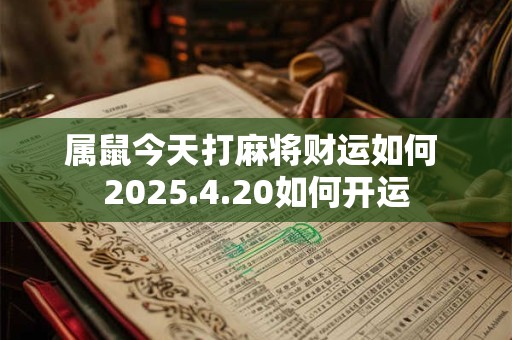 属鼠今天打麻将财运如何 2025.4.20如何开运