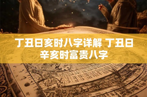 丁丑日亥时八字详解 丁丑日辛亥时富贵八字