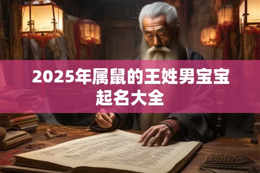 2025年属鼠的王姓男宝宝起名大全