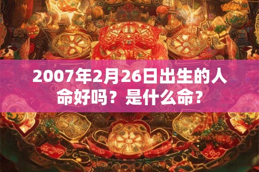 2007年2月26日出生的人命好吗？是什么命？