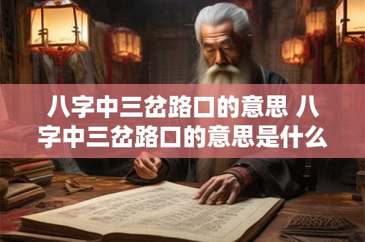 八字中三岔路口的意思 八字中三岔路口的意思是什么