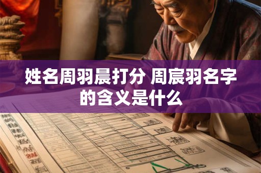 姓名周羽晨打分 周宸羽名字的含义是什么