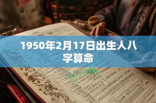 1950年2月17日出生人八字算命