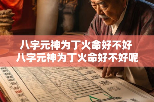 八字元神为丁火命好不好 八字元神为丁火命好不好呢