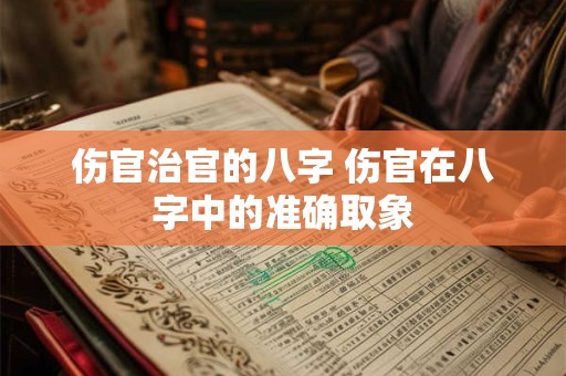 伤官治官的八字 伤官在八字中的准确取象