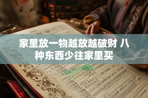 家里放一物越放越破财 八种东西少往家里买