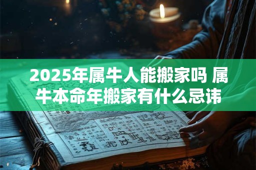 2026年属牛人能搬家吗 属牛本命年搬家有什么忌讳 2026年属牛人能搬家吗 属牛本命年搬家有什么忌讳