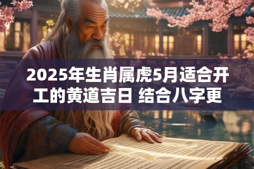 2025年生肖属虎5月适合开工的黄道吉日 结合八字更加精准