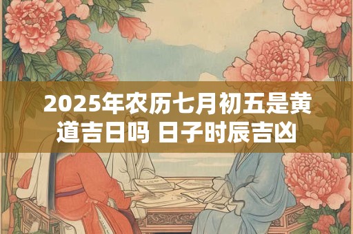 2025年农历七月初五是黄道吉日吗 日子时辰吉凶