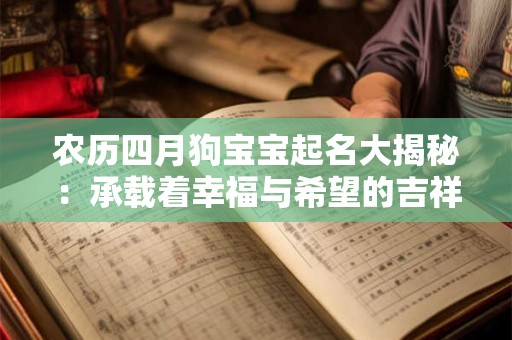 农历四月狗宝宝起名大揭秘：承载着幸福与希望的吉祥之选
